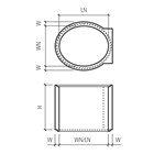 Schachtring oval unbewehrt WN 120 cm LN 150 cm
