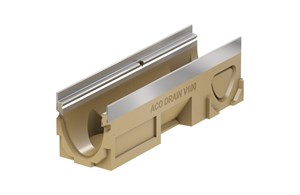 Aco Multiline V100 Drainlock mit Vorformungen zum Ausschlagen, Zarge Stahl verzinkt