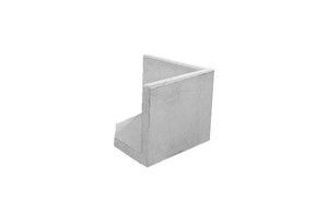 ROZTEC Winkelplatten Eckelemente Typ Midi bewehrt grau glatt gefast