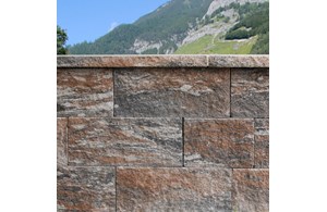 SANTURO Spaltstein-Landhausmauer 2-seitig gespalten muschelkalk