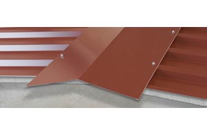 Firstblech zu Wellblech Sinusprofil braun Format 250/25/25 cm RAL 8011