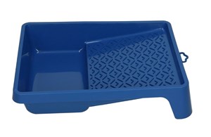 Farbroller-Wanne Kunststoff blau mit Abstreif-Rillen
